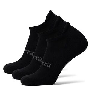 PURRA Performance Comfort No Show Unisex in Black 3pk NWT